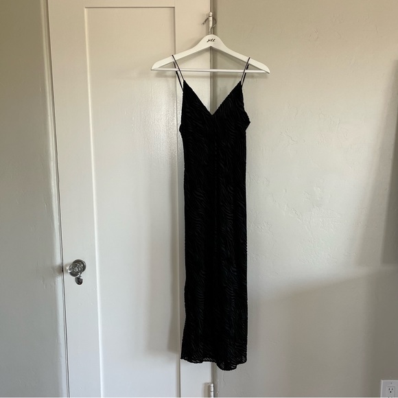 🤍 nwot | cami nyc | Raven Burnout Zebra Silk Midi Slipdress - Picture 5 of 9